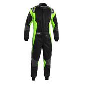 Combinaison Ecoresponsable Sparco Futura Noire & Verte (FIA 8856-2018)