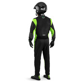 Combinaison Ecoresponsable Sparco Futura Noire & Verte (FIA 8856-2018)