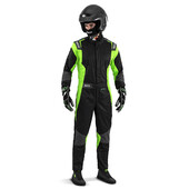 Combinaison Ecoresponsable Sparco Futura Noire & Verte (FIA 8856-2018)