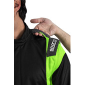 Combinaison Ecoresponsable Sparco Futura Noire & Verte (FIA 8856-2018)