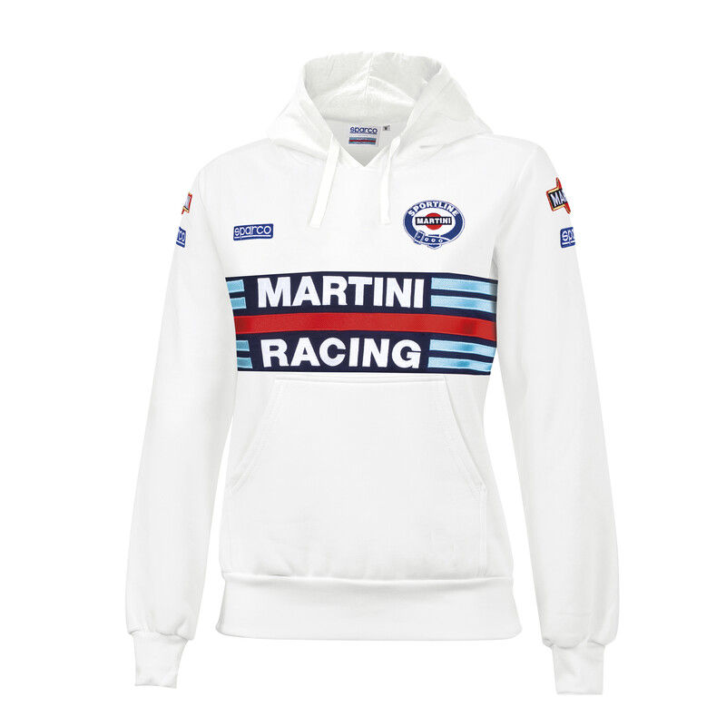 Sweat à Capuche Sparco Martini Racing Replica Femme Blanc