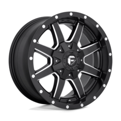 Jante Fuel D538 Maverick 17x8.5 6x114.3/120 ET25, Noir Mat, Rebord Brillant