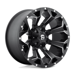 Jante Fuel D546 Assault 17x8.5 5x114.3/127 ET14, Noir Mat, Rebord Brillant