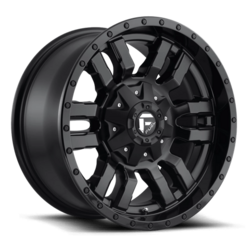 Jante Fuel D596 Sledge 22x10 6x135/139.7 ET-18, Noir Mat, Rebord Brillant