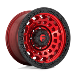 Jante Fuel D632 Zephyr 17x9 5x127 ET-12, Rouge Candy, Cerclage Noir