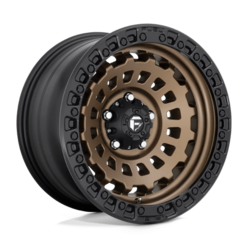 Jante Fuel D634 Zephyr 17x9 5x127 ET-12, Bronze Mat, Cerclage Noir