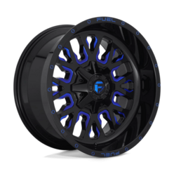 Jante Fuel D645 Stroke 18x9 6x135/139.7 ET20, Noir Brillant & Bleu