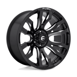 Jante Fuel D673 Blitz 18x9 5x127 ET-12, Noir Brillant, Branches Usinées