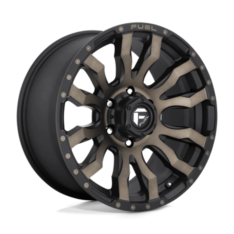 Jante Fuel D674 Blitz 18x9 6x139.7 ET20, Noir Mat Double Teinte
