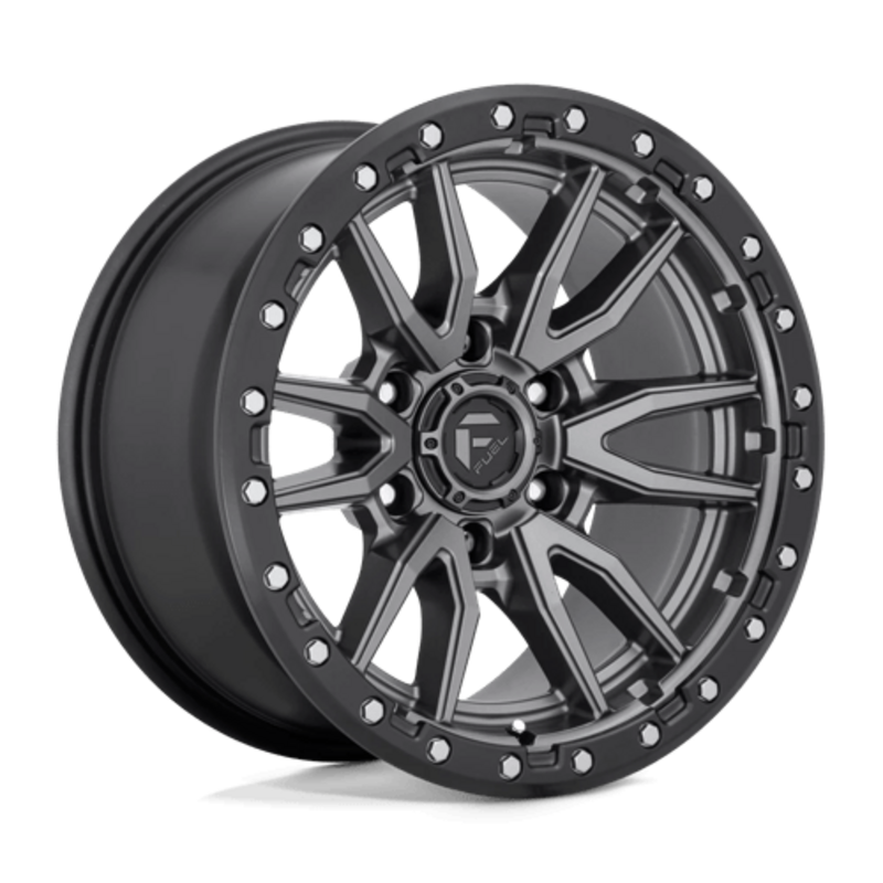Jante Fuel D680 Rebel 20x10 5x150 ET-18, Gunmetal Mat, Cerclage Noir