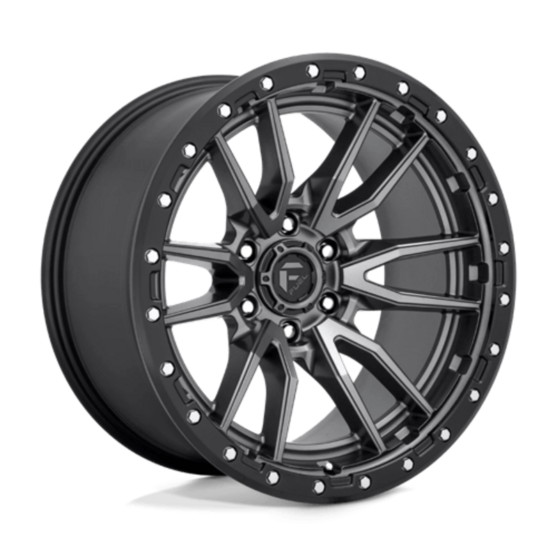 Jante Fuel D680 Rebel 20x10 6x139.7 ET-18, Gunmetal Mat, Cerclage Noir