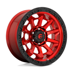 Jante Fuel D695 Covert 18x9 5x127 ET20, Rouge Candy, Cerclage Noir