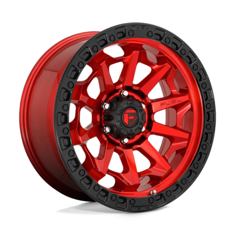 Jante Fuel D695 Covert 18x9 6x139.7 ET20, Rouge Candy, Cerclage Noir