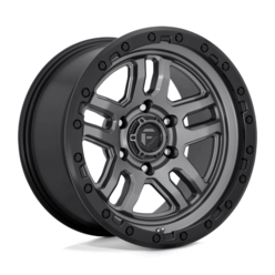 Jante Fuel D701 Ammo 18x9 6x139.7 ET-12, Gunmetal Mat, Cerclage Noir