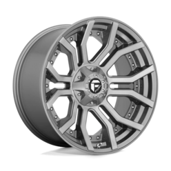 Jante Fuel D713 Rage Platinum 20x10 5x127/139.7 ET-18, Gunmetal Brossé