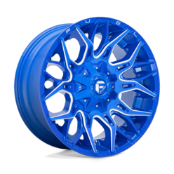 Jante Fuel D770 Twitch 20x10 8x165.1 ET-18, Bleu Anodisé