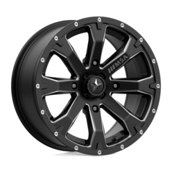 Jante MSA Offroad Wheels M42 Bounty 15x7 4x156 ET10, Noir Satiné, Branches Usinées