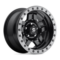 Jante Fuel D557 Anza 15x8" 5x114.3 ET-18, Noir Mat, Rebord Gunmetal