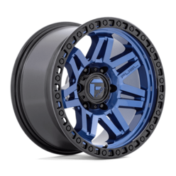 Jante Fuel D813 Syndicate 17x9" 5x127 ET-12, Bleu Foncé, Rebord Noir