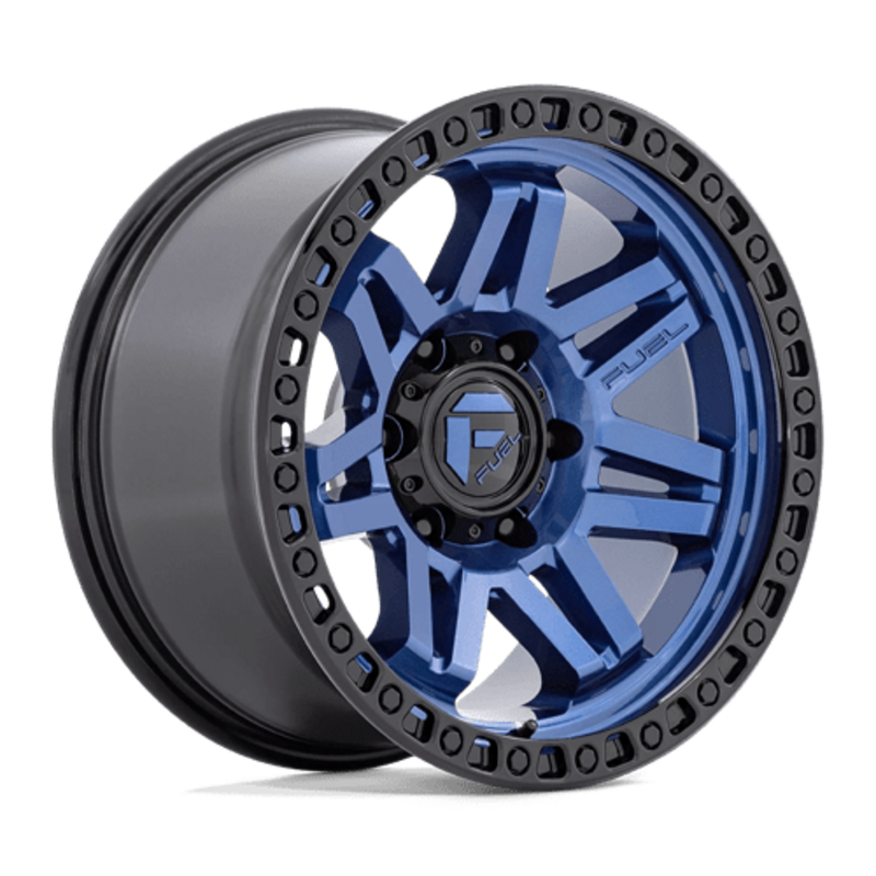 Jante Fuel D813 Syndicate 17x9" 6x139.7 ET01, Bleu Foncé, Rebord Noir