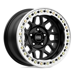 Jante KMC KM235 Grenade Crawl Beadlock 17x9" 5x127 ET-38, Noir Satiné