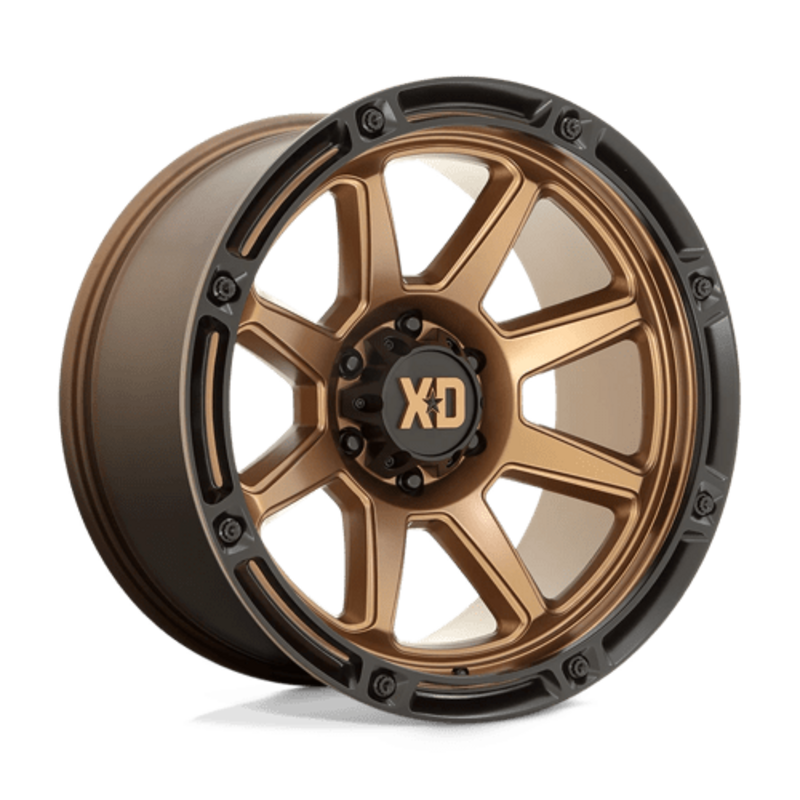 Jante XD863 20x9" 5x127 ET00, Bronze Mat, Rebord Noir