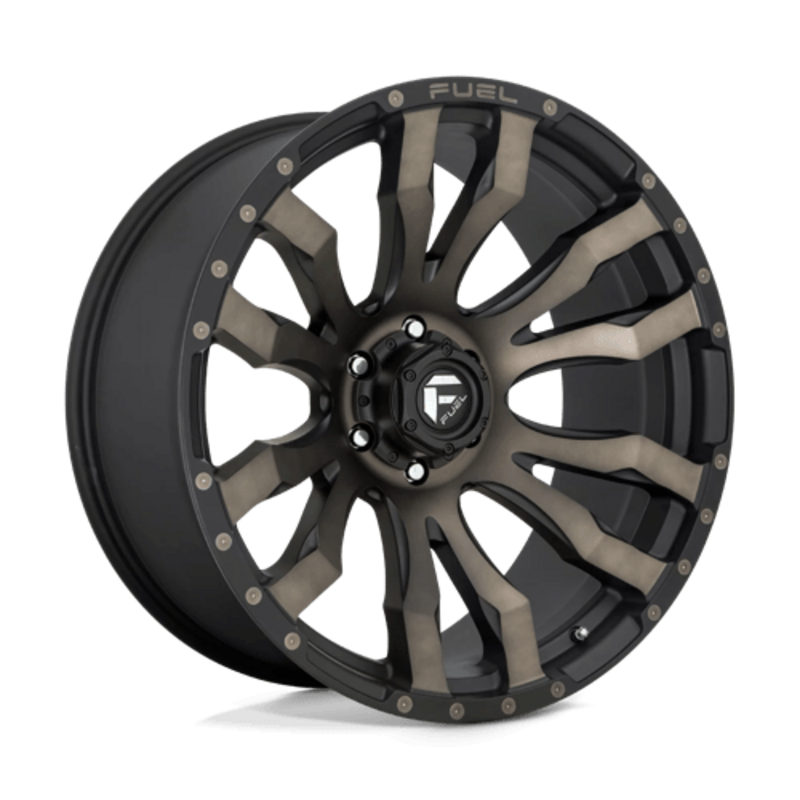 Jante Fuel D674 Blitz 22x10" 6x139.7 ET-18, Noir Mat Double Teinte
