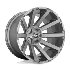 Jante Fuel D714 Contra Platinum 22x12" 6x135/139.7 ET-43, Gunmetal Brossé