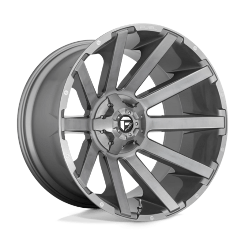 Jante Fuel D714 Contra Platinum 22x12" 6x135/139.7 ET-43, Gunmetal Brossé