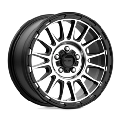 Jante KMC KM542 Impact 17x8" 5x114.3 ET35, Noir Satiné, Branches Polies