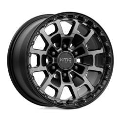 Jante KMC KM718 Summit 17x8.5" 6x139.7 ET18, Noir Satiné, Teinte Grise