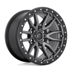 Jante Fuel D680 Rebel 17x9" 5x127 ET01, Gunmetal Mat, Cerclage Noir