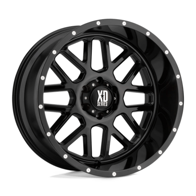Jante XD820 Grenade 17x8.5" 6x139.7 ET00, Noir Brillant