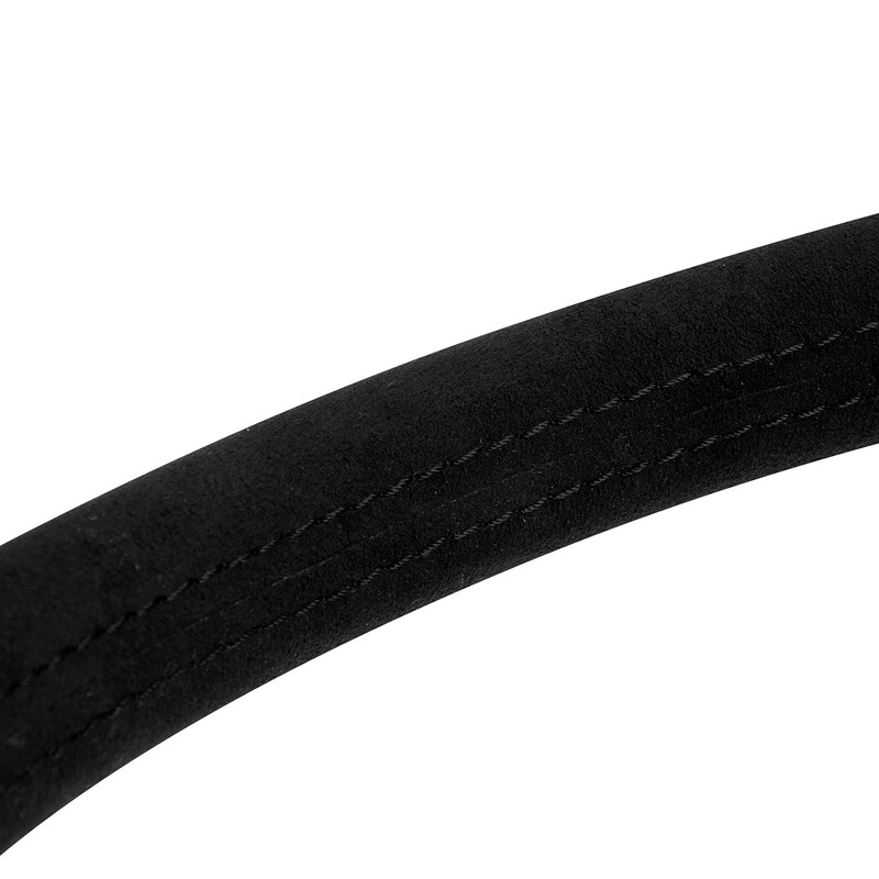 Volant Momo Montecarlo Tulipé (40 mm), Microfibre Noire, Branches Noires - 35 cm