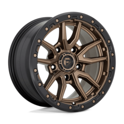 Jante Fuel D681 Rebel 17x9" 5x127 ET-12, Bronze Mat, Cerclage Noir