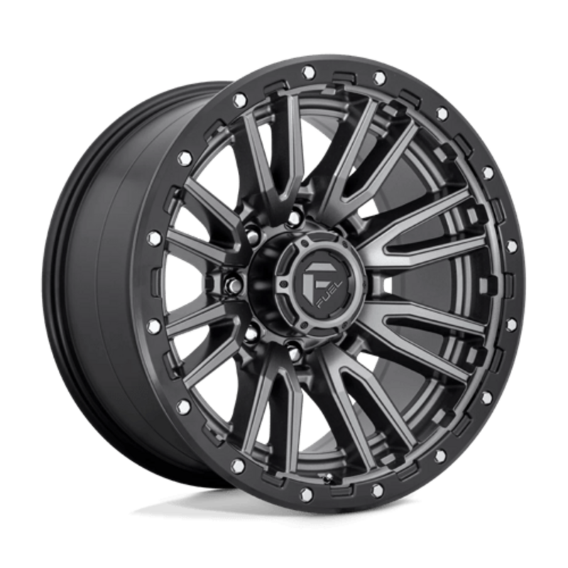 Jante Fuel D680 Rebel 20x10" 8x180 ET-18, Gunmetal Mat, Cerclage Noir