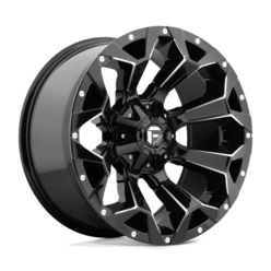 Jante Fuel D576 Assault 20x9" 6x135/139.7 ET19, Noir Brillant, Branches Usinées