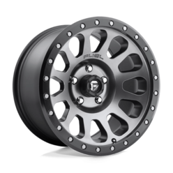 Jante Fuel D601 Vector 18x9" 5x127 ET01, Gunmetal Mat, Cerclage Noir