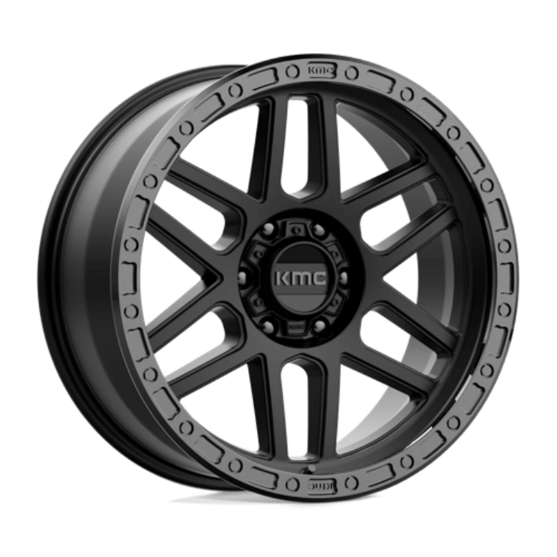 Jante KMC KM544 Mesa 20x9" 6x139.7 ET00, Noir Satiné, Rebord Brillant