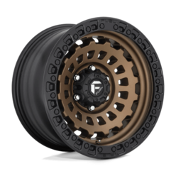 Jante Fuel D634 Zephyr 17x8.5" 5x120 ET34, Bronze Mat, Cerclage Noir