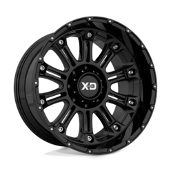 Jante XD829 Hoss II 20x9" 8x170 ET-12, Noir Brillant