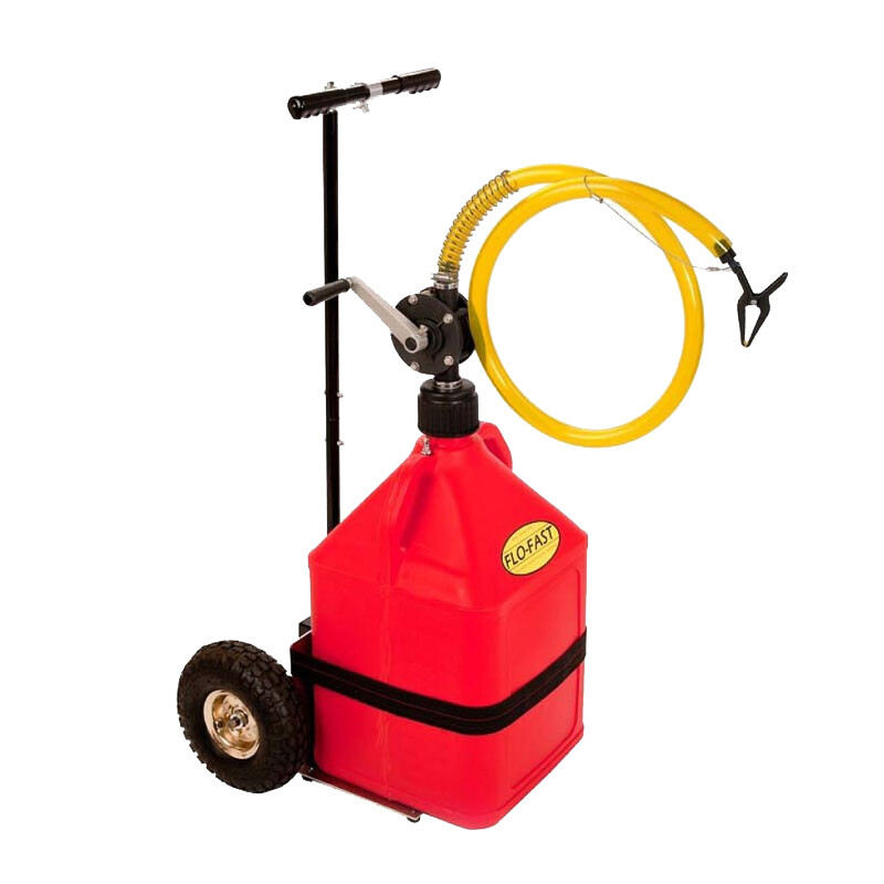 Chariot Refuelling 56L (1 bidon 56l rouge+1trolley+1 pompe manuelle)