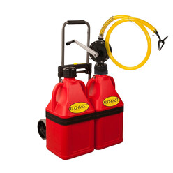 Chariot Refuelling 56L (2 bidons 28l rouge+1trolley+1 pompe manuelle)