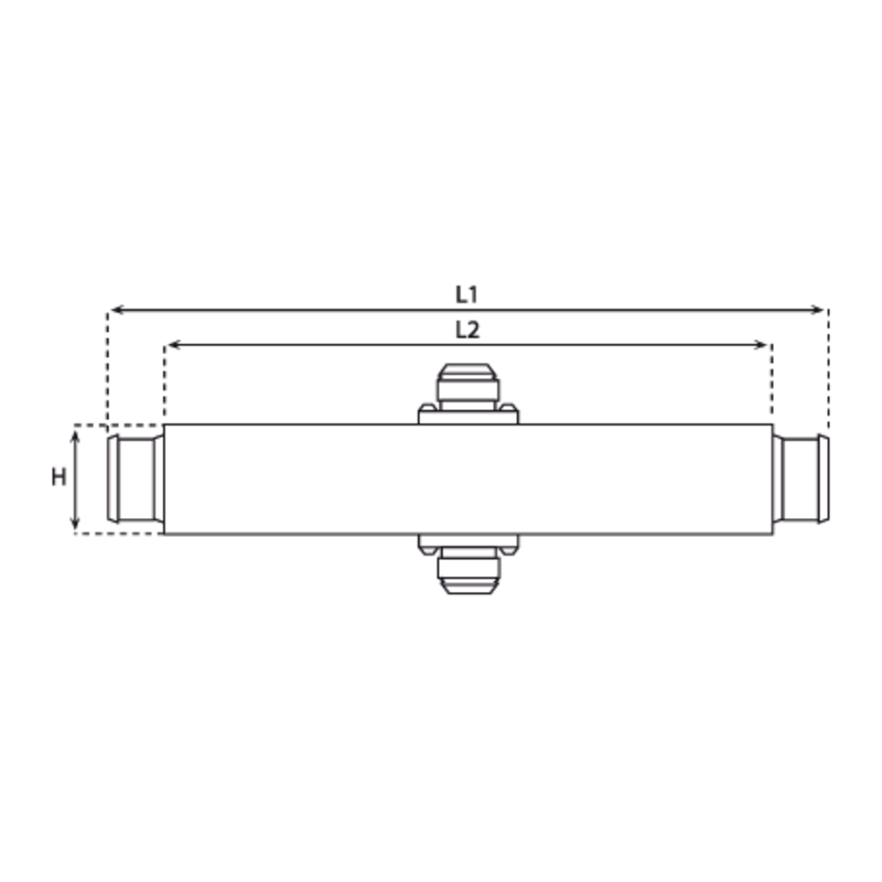 Echangeur Laminova C43-090 - filetage JIC 1"1/16x12 - diamètre 45mm