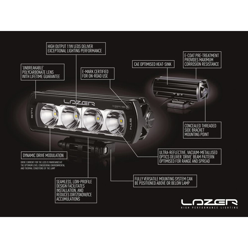Rampe de phare LED Lazer ST4 Evolution 4 LEDs 47W