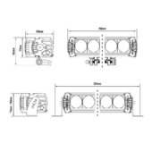 Rampe de phare LED Lazer Triple R 16 Elite 16 LEDs 184W