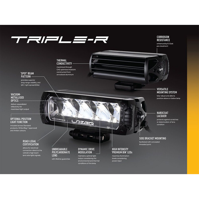 Rampe de phare LED Lazer Triple R 750 Elite 4 LEDs 46W