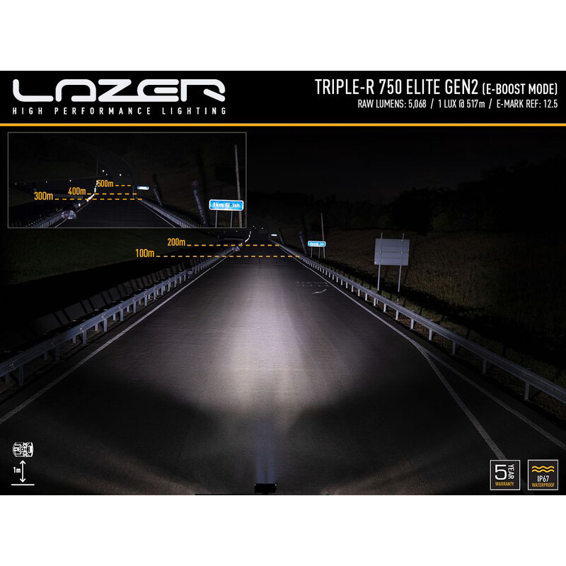 Rampe de phare LED Lazer Triple R 750 Elite 4 LEDs 46W