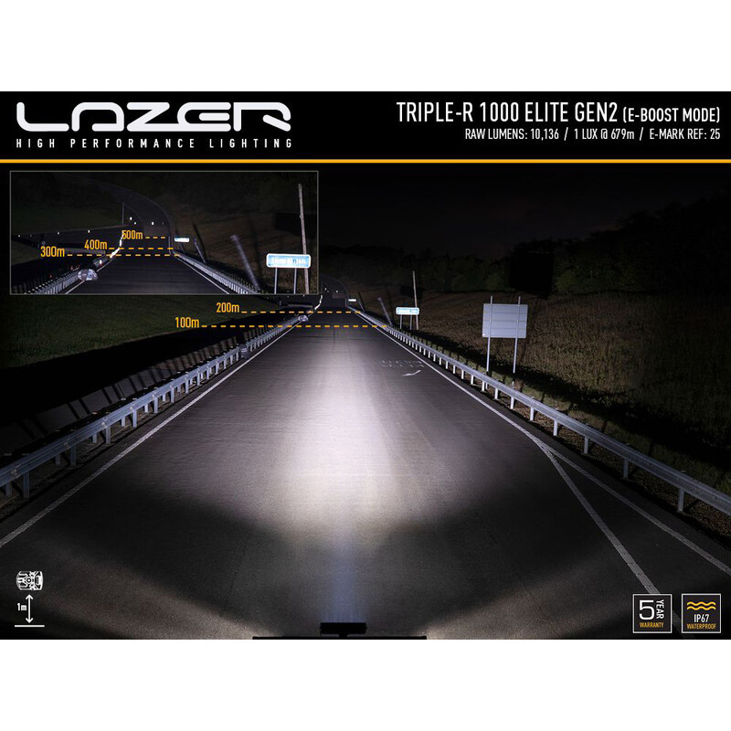 Rampe de phare LED Lazer Triple R 1000 Elite 8 LEDs 104W