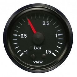 Manomètre Pression VDO Cockpit International (-1 > 1.5 bar) Ø52 mm